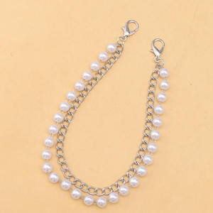 Trendy Handmade <b>Bag</b> Chain Metal Shoulder Strap With Pearls For Women <b>Bag</b> Accessories - Product Image 6