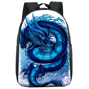 Zaini Eleganti per Uomo con Stampa a Sublimazione, Zaino Nero con Drago, Produzione Personalizzata di Zaini Scolastici - Product Image 2