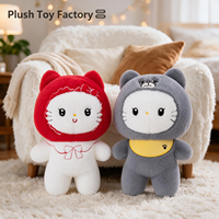 Offre Spéciale : Peluche Hello Kitty Ours Mignon avec Nœud sur la Capuche, Jouet en Peluche Cartoon Mignon de 8 Pouces, Jouets en Peluche pour Machine à Grue d'Arcade pour Enfants