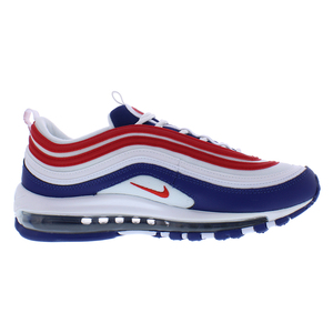 Nike Air Max 97รองเท้าผ้าใบผู้ชายสีขาว/สีแดงไซส์10ฤดูร้อนกีฬาเทนนิสรองเท้าวิ่งพร้อมตาข่ายด้านบนถัก - Product Image 1