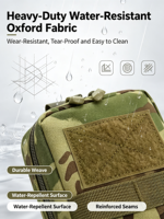 Pochette Molle en nylon multifonctions tactique EDC durable pour l'extérieur avec fermeture à glissière, accessoire de chasse et pochette de ceinture durable