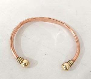 Minimalist <b>Magnetic</b> Copper Bangle With Adjustable Open Cuff Design For Men <b>Women</b> Modern Fashion And Daily Accessories - Product Image 1
