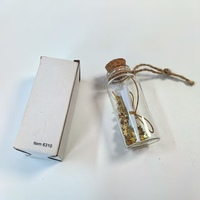Frascos de cilindro de vidrio transparente pequeños con tapón de corcho de madera para tubo de ensayo de muestra botella de deseos o contenedor de vidrio