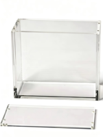 Boîte de présentation en acrylique à assembler soi-même, vitrine transparente anti-poussière, adaptée aux petites statues, objets de collection, etc.