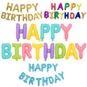 Venta al por mayor celebración cumpleaños decoración globos variedad cumpleaños carta Feliz cumpleaños globos Decoraciones para fiestas - Product Image 1