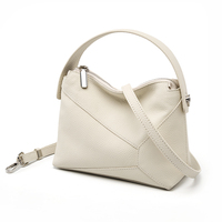 Sac à bandoulière mini en cuir véritable pour femme, style vintage, imperméable, de luxe, motif géométrique, design de créateur