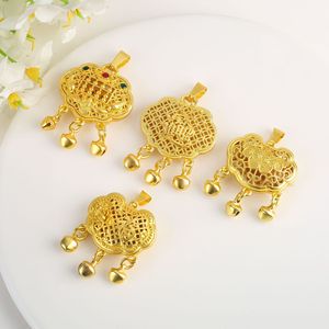 Pendentif Ruyi traditionnel plaqué or, symbole de paix et de longévité, breloque porte-bonheur, bijou unisexe, accessoire de collier DIY, vente en gros - Product Image 4