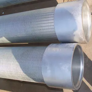 Galvanized steel Wedge wire water well screen/continuous slot screen with API thread coupling