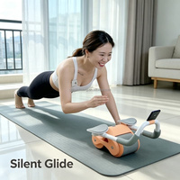 Rodillo Abdominal de Nuevo Estilo para Ejercicio Corporal en Casa, Rueda de Rebote Automático para Entrenamiento Deportivo Abdominal para Adultos