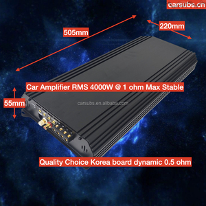 Amplificateur de <span class=keywords><strong>voiture</strong></span> monobloc dynamique 0,5 ohm, fabrication coréenne, 1 ohm, pour subwoofer, RMS <span class=keywords><strong>4000W</strong></span>, classe D, crête 8000W, basses puissantes - Product Image 2