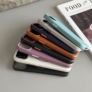 Coque de téléphone PC <span class=keywords><strong>ProTech</strong></span> Normcore/Minimaliste à motif litchi avec anneau magnétique, finition mate, protection intégrale pour Apple 17 Pro - Product Image 4