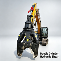 Cisaille hydraulique montée sur excavatrice avec lame de coupe trempée pour la cisaillement des barres d'armature