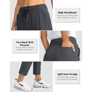 2025 Pantalon de golf taille haute extensible 7/8 pour femmes Pantalon de travail athlétique de voyage avec 4 poches - Product Image 4