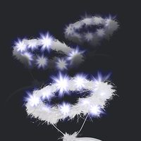 Halo d'ange lumineux pas cher, plume blanche moelleuse, halo LED, accessoires de bandeau pour costumes d'ange pour adultes et enfants