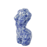 HY Wholesale Sculptures en cristal naturel sculptées à la main, modèle de déesse en quartz fraise exquis, corps de femme
