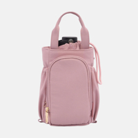 Sac isotherme portable en nylon imperméable avec logo personnalisé pour bouteille d'eau, sac bandoulière tendance pour femme, glacière à bandoulière 40 oz