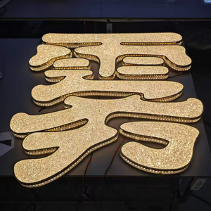 Custom LED 3D Diamond Acrylic FrontLit Letters Company <b>Name</b> Logo Sign with IP54 Waterproof Multi-Color <b>Lights</b> for Store Office - Product Image 6