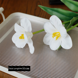 All'ingrosso fiore artificiale tulipano testa aperta tulipano fiore vero tocco rosa arancio per la composizione floreale centrotavola di nozze decorazione - Product Image 5