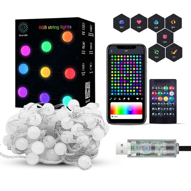 Remote APP Controlled LED String USB Globe Fairy Lights