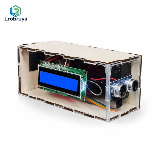 Ultrasonic Distance Meter STEM Kit, Arduino Nano DIY Sensor Module with LCD Display for Coding & Science Projects LT-YZ0141