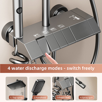Meilleure vente en stock : Ensemble de douche thermostatique à touches piano, 4 modes, 4 sorties, jet doux, chromé – Le favori d'Europe et d'Amérique