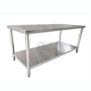 Heavy-Duty thép không gỉ bàn làm việc với có thể điều chỉnh Kệ thương mại nhà bếp thép chế tạo bàn làm việc - Product Image 2