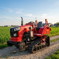 Traktor Pertanian Bertenaga Diesel 60hp 80hp Mini Crawler Tractor, Promo Panas, Layanan Purna Jual Panjang