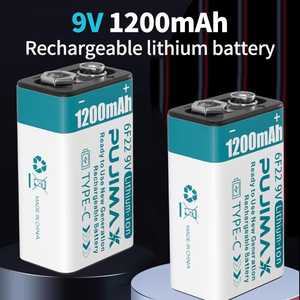 PUJIMAX di grande capacità durevole 1200mAh agli ioni di litio batteria ricaricabile agli ioni di batteria <span class=keywords><strong>9v</strong></span> con porta di ricarica USB C - Product Image 2