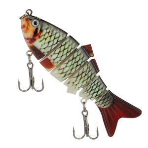 LUSHAZER 5 unids/set señuelo de pesca multiarticulado 100mm 20g Swimbait cebo duro realista señuelos de hundimiento Wobbler para lubina trucha - Product Image 1