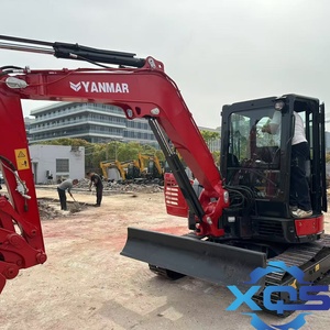 Excavadora Compacta Usada YANMAR VIO55 de 5.5 Toneladas con Orugas de Goma, Modelo 2022, Bomba Hidráulica, Accesorios de Martillo Rompedor y Garra Originales - Product Image 1