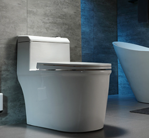 โถสุขภัณฑ์เซรามิกสีขาวแบบสองชิ้น ระบบกดน้ำสองปุ่ม - Product Image 1