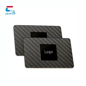 Custom RFID Carbon Fiber Metal Card 13.56Mhz Gift Vip Hotel for Business