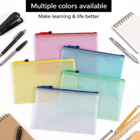 Pochette A4 en PVC à grille zippée, organiseur de documents étanche en gros pour le rangement de jeux de puzzle et de jeux de société