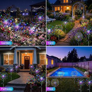 Luces Solares de Jardín Btfarm, 120 LED Multicolor, Resistentes al Agua, de Acero Inoxidable, 8 Modos, Luces Decorativas - Product Image 5