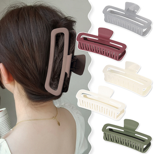 Pinces à <span class=keywords><strong>cheveux</strong></span> carrées de couleur neutre mate 13cm pinces à <span class=keywords><strong>cheveux</strong></span> <span class=keywords><strong>XXL</strong></span> pinces à <span class=keywords><strong>cheveux</strong></span> mates pour femmes <span class=keywords><strong>cheveux</strong></span> épais - Product Image 3
