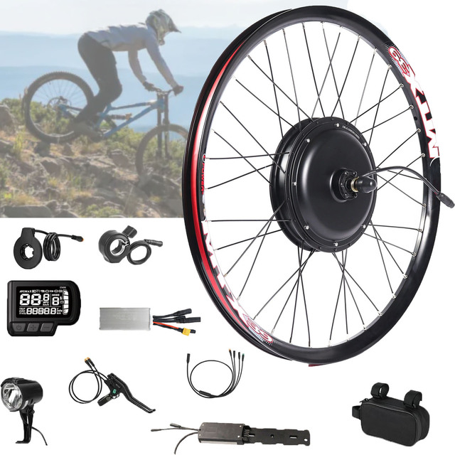 For UK-Made 1500W Electric Bicycle Kit with SW900 LCD Display and Thumb Throttle Featuring Lithium Battery Hub Motor