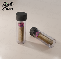 Tube en verre conique Highcann avec bouchon à vis sécurité enfant, emballage en vrac avec boîte de présentation
