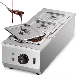 เครื่องทำช็อคโกแลตไฟฟ้าเชิงพาณิชย์เครื่องทำช็อคโกแลตร้อน2หม้อสแตนเลสสำหรับโรงแรมและร้านอาหาร - Product Image 5