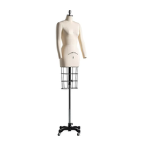 Vente chaude Réglable Tailleur Mannequin Femme Couture Robe Maker Demi-Corps Mannequin Avec Roues