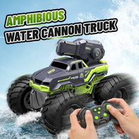 Nouvelle Voiture Télécommandée Amphibie avec Pistolet à Eau, Voiture Cascadeuse Télécommandée, Voiture Tout-Terrain Radiocommandée RC, Jouets