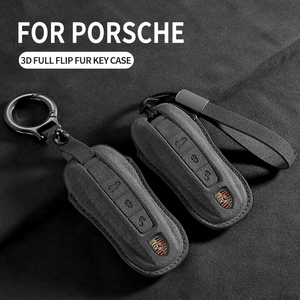 Cuir personnalisé haut de gamme pour la protection des clés de voiture, résistant aux rayures pour Macan/Cayenne/718/Panamera/911/<span class=keywords><strong>Taycan</strong></span>/992 - Product Image 2