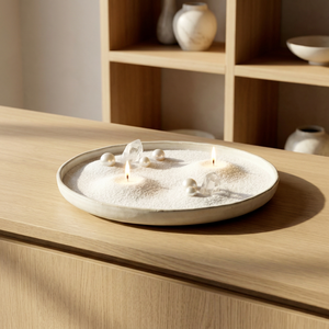 Bougie artistique en cire de sable texturée, cire de soja naturelle, parfum personnalisé, faite à la main, longue durée de combustion, pour la décoration du Nouvel An - Product Image 1