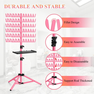 Hairpin hairpiece organizing stand with phone holder dirty hairstyle <b>accessory</b> for attaching hairpieces adjustable storage stand - Product Image 3