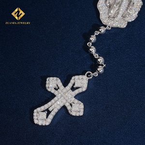 Collar de Diamantes Cultivados en Laboratorio ZUANFA, Cruz de Oro Blanco con Baño de Rodio, Certificado IGI, Lujoso, Unisex, para Uso Diario - Product Image 6