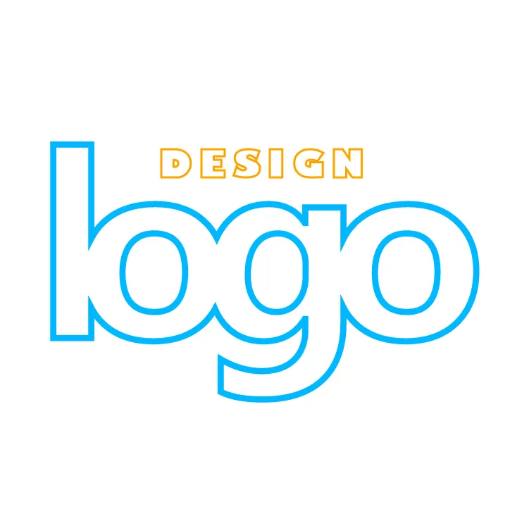 Logotipo de promoção com design personalizado piscando Serviço de logotipo de design gráfico profissional