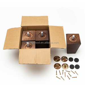 Commercio all'ingrosso quadrato divano in legno gambe di alta qualità in legno affusolato gambe per ufficio casa cucina natura colore per soggiorno officina - Product Image 4