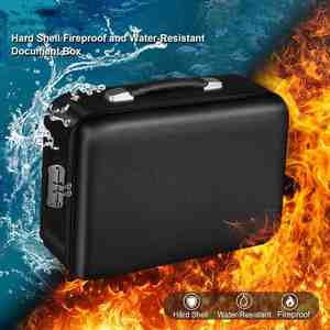 Caja de Documentos Portátil de EVA, Resistente al Fuego y al Agua, con Cerradura, para el Hogar, Seguro Legal, Almacenamiento de Documentos A4 - Product Image 2