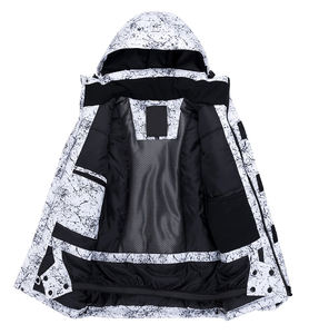 时尚雪装女男青年2件套羊毛雪装连帽滑雪夹克裤子套装 - Product Image 2