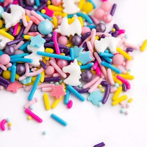 Mélange de vermicelles comestibles <span class=keywords><strong>licorne</strong></span> de haute qualité, multicolores pastel, têtes de <span class=keywords><strong>licorne</strong></span>, étoiles, perles de sucre, décorations comestibles - Product Image 2