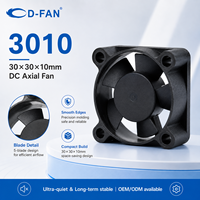 Ventilateur étanche 30x30x10mm 3010 5V 12V 30mm DC axial pour refroidissement de dôme rapide et machine d'épilation laser